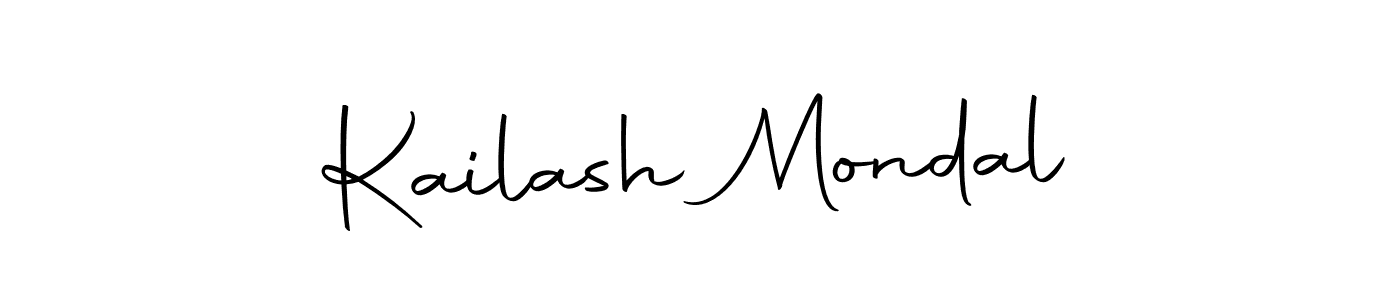 How to make Kailash Mondal name signature. Use Autography-DOLnW style for creating short signs online. This is the latest handwritten sign. Kailash Mondal signature style 10 images and pictures png