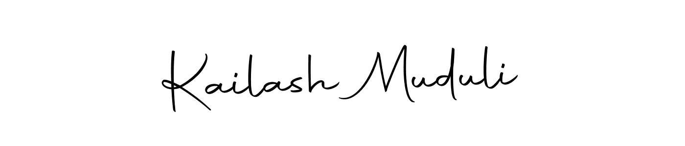 Create a beautiful signature design for name Kailash Muduli. With this signature (Autography-DOLnW) fonts, you can make a handwritten signature for free. Kailash Muduli signature style 10 images and pictures png