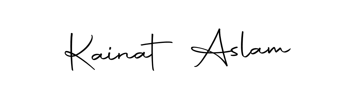 The best way (Autography-DOLnW) to make a short signature is to pick only two or three words in your name. The name Kainat Aslam include a total of six letters. For converting this name. Kainat Aslam signature style 10 images and pictures png