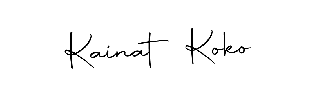 Design your own signature with our free online signature maker. With this signature software, you can create a handwritten (Autography-DOLnW) signature for name Kainat Koko. Kainat Koko signature style 10 images and pictures png