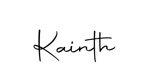 Use a signature maker to create a handwritten signature online. With this signature software, you can design (Autography-DOLnW) your own signature for name Kainth. Kainth signature style 10 images and pictures png