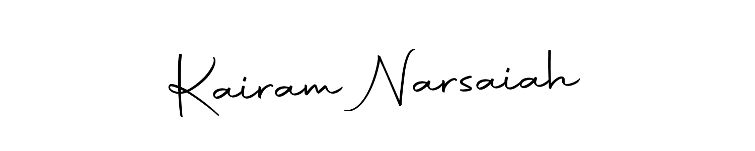 Design your own signature with our free online signature maker. With this signature software, you can create a handwritten (Autography-DOLnW) signature for name Kairam Narsaiah. Kairam Narsaiah signature style 10 images and pictures png