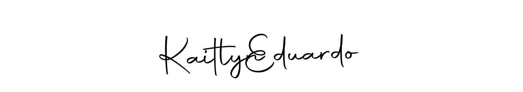 This is the best signature style for the Kaitlyn   Eduardo name. Also you like these signature font (Autography-DOLnW). Mix name signature. Kaitlyn   Eduardo signature style 10 images and pictures png