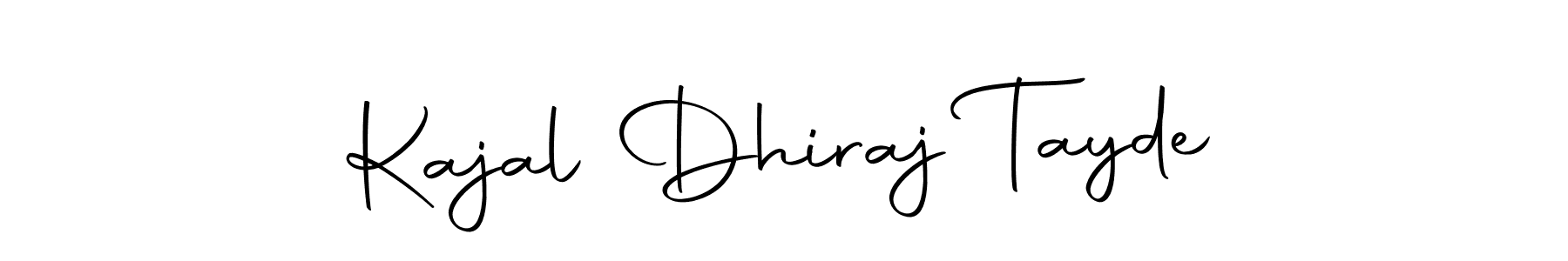 if you are searching for the best signature style for your name Kajal Dhiraj Tayde. so please give up your signature search. here we have designed multiple signature styles  using Autography-DOLnW. Kajal Dhiraj Tayde signature style 10 images and pictures png