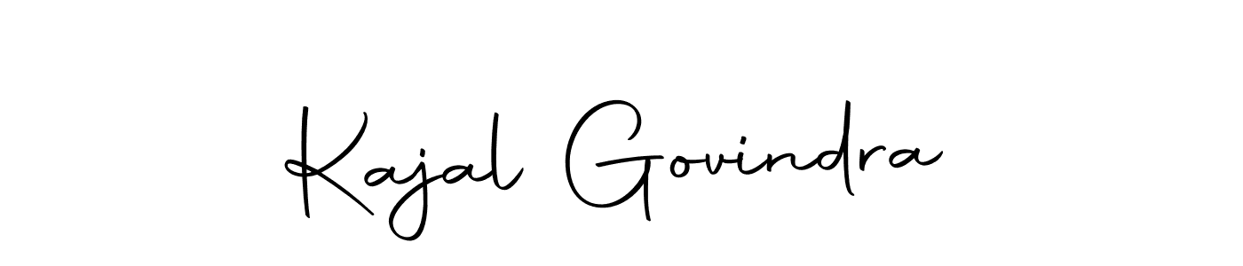 How to make Kajal Govindra name signature. Use Autography-DOLnW style for creating short signs online. This is the latest handwritten sign. Kajal Govindra signature style 10 images and pictures png