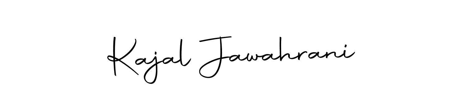 How to make Kajal Jawahrani name signature. Use Autography-DOLnW style for creating short signs online. This is the latest handwritten sign. Kajal Jawahrani signature style 10 images and pictures png
