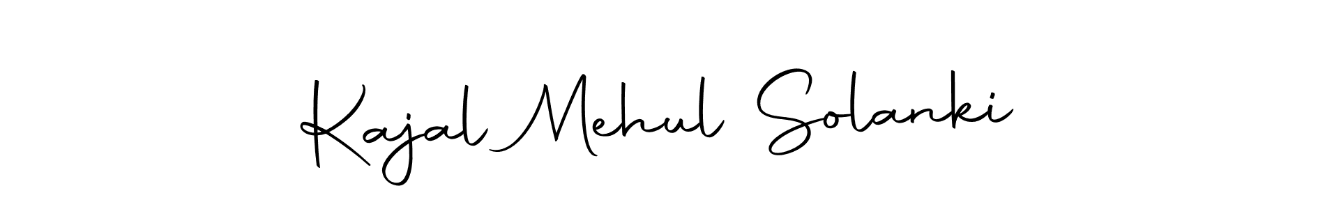 Also we have Kajal Mehul Solanki name is the best signature style. Create professional handwritten signature collection using Autography-DOLnW autograph style. Kajal Mehul Solanki signature style 10 images and pictures png
