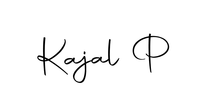 Make a beautiful signature design for name Kajal P. Use this online signature maker to create a handwritten signature for free. Kajal P signature style 10 images and pictures png