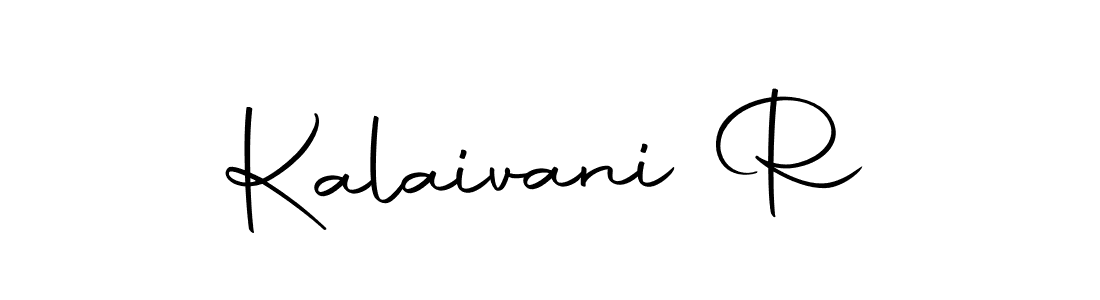 Make a beautiful signature design for name Kalaivani R. Use this online signature maker to create a handwritten signature for free. Kalaivani R signature style 10 images and pictures png