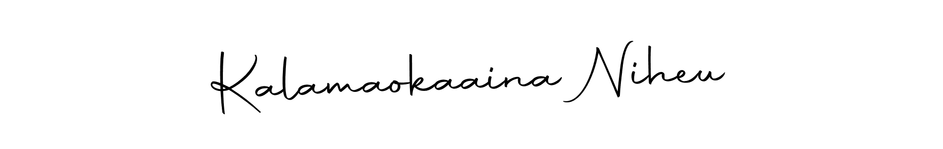 Make a beautiful signature design for name Kalamaokaaina Niheu. With this signature (Autography-DOLnW) style, you can create a handwritten signature for free. Kalamaokaaina Niheu signature style 10 images and pictures png