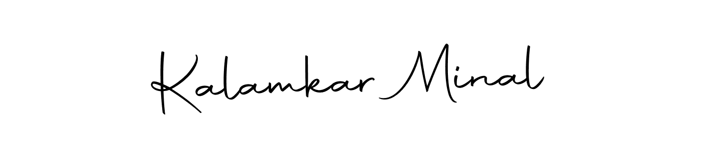 How to make Kalamkar Minal name signature. Use Autography-DOLnW style for creating short signs online. This is the latest handwritten sign. Kalamkar Minal signature style 10 images and pictures png