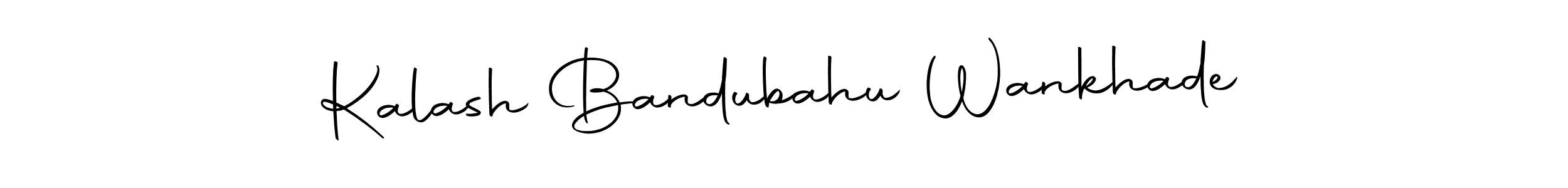 The best way (Autography-DOLnW) to make a short signature is to pick only two or three words in your name. The name Kalash Bandubahu Wankhade include a total of six letters. For converting this name. Kalash Bandubahu Wankhade signature style 10 images and pictures png