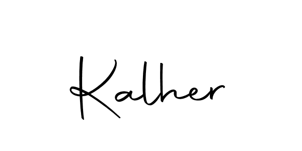 Use a signature maker to create a handwritten signature online. With this signature software, you can design (Autography-DOLnW) your own signature for name Kalher. Kalher signature style 10 images and pictures png