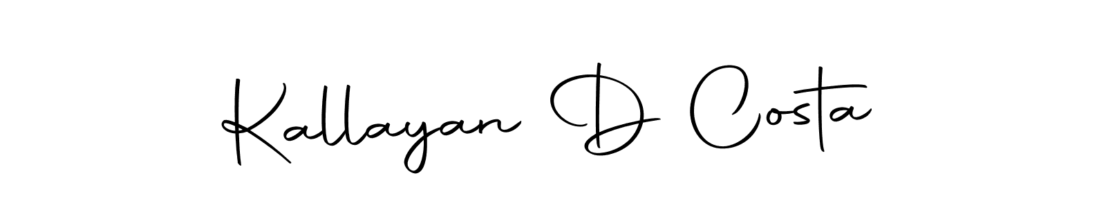 Make a short Kallayan D Costa signature style. Manage your documents anywhere anytime using Autography-DOLnW. Create and add eSignatures, submit forms, share and send files easily. Kallayan D Costa signature style 10 images and pictures png