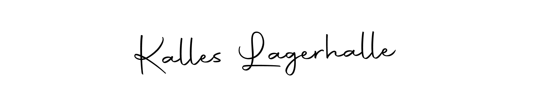 How to make Kalles Lagerhalle name signature. Use Autography-DOLnW style for creating short signs online. This is the latest handwritten sign. Kalles Lagerhalle signature style 10 images and pictures png
