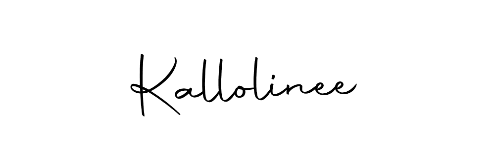 Create a beautiful signature design for name Kallolinee. With this signature (Autography-DOLnW) fonts, you can make a handwritten signature for free. Kallolinee signature style 10 images and pictures png