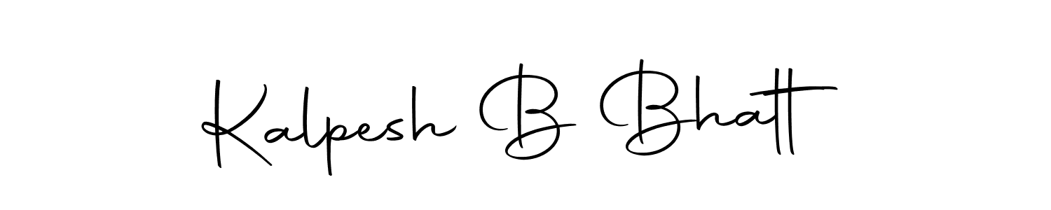 How to make Kalpesh B Bhatt name signature. Use Autography-DOLnW style for creating short signs online. This is the latest handwritten sign. Kalpesh B Bhatt signature style 10 images and pictures png