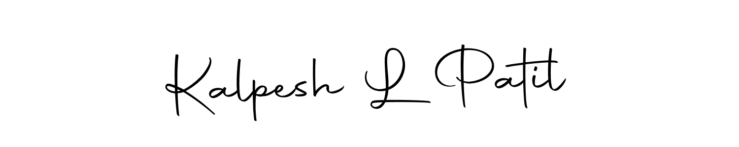 How to make Kalpesh L Patil name signature. Use Autography-DOLnW style for creating short signs online. This is the latest handwritten sign. Kalpesh L Patil signature style 10 images and pictures png