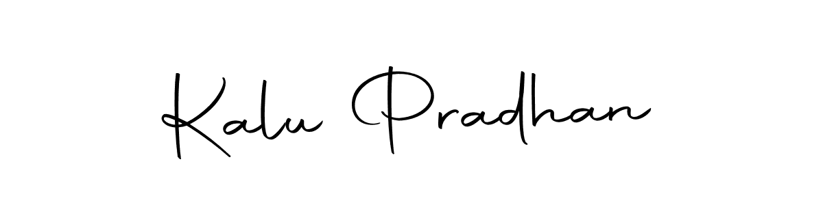 How to make Kalu Pradhan name signature. Use Autography-DOLnW style for creating short signs online. This is the latest handwritten sign. Kalu Pradhan signature style 10 images and pictures png