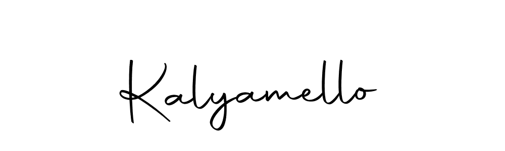 How to make Kalyamello signature? Autography-DOLnW is a professional autograph style. Create handwritten signature for Kalyamello name. Kalyamello signature style 10 images and pictures png