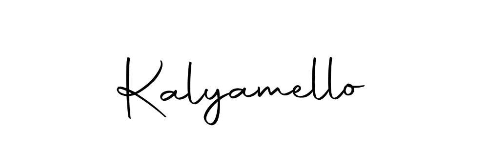 How to make Kalyamello signature? Autography-DOLnW is a professional autograph style. Create handwritten signature for Kalyamello name. Kalyamello signature style 10 images and pictures png