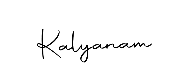 Use a signature maker to create a handwritten signature online. With this signature software, you can design (Autography-DOLnW) your own signature for name Kalyanam. Kalyanam signature style 10 images and pictures png