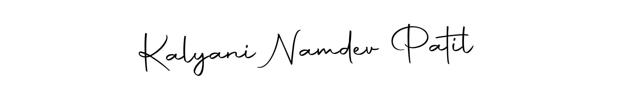 Create a beautiful signature design for name Kalyani Namdev Patil. With this signature (Autography-DOLnW) fonts, you can make a handwritten signature for free. Kalyani Namdev Patil signature style 10 images and pictures png