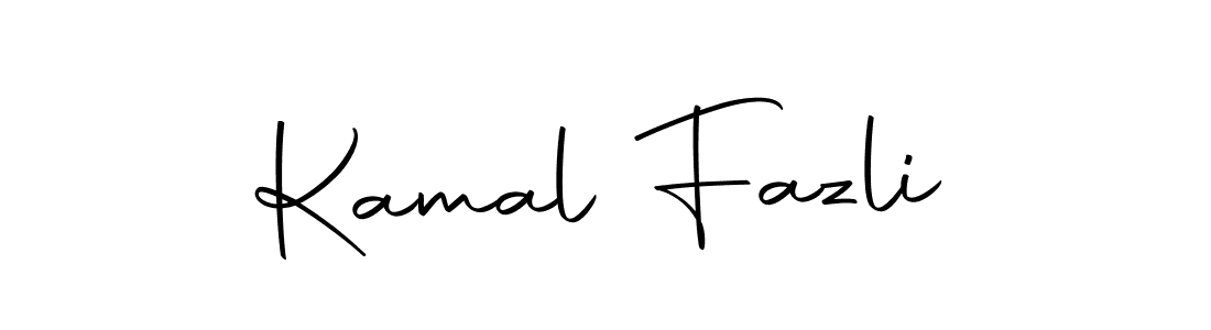 Design your own signature with our free online signature maker. With this signature software, you can create a handwritten (Autography-DOLnW) signature for name Kamal Fazli. Kamal Fazli signature style 10 images and pictures png