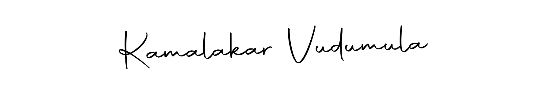 How to make Kamalakar Vudumula name signature. Use Autography-DOLnW style for creating short signs online. This is the latest handwritten sign. Kamalakar Vudumula signature style 10 images and pictures png