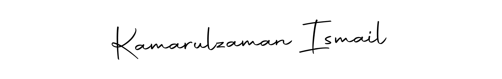 Use a signature maker to create a handwritten signature online. With this signature software, you can design (Autography-DOLnW) your own signature for name Kamarulzaman Ismail. Kamarulzaman Ismail signature style 10 images and pictures png