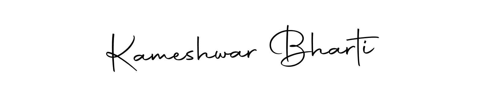 The best way (Autography-DOLnW) to make a short signature is to pick only two or three words in your name. The name Kameshwar Bharti include a total of six letters. For converting this name. Kameshwar Bharti signature style 10 images and pictures png