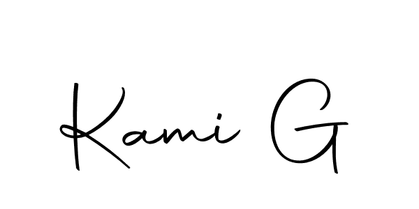 Create a beautiful signature design for name Kami G. With this signature (Autography-DOLnW) fonts, you can make a handwritten signature for free. Kami G signature style 10 images and pictures png
