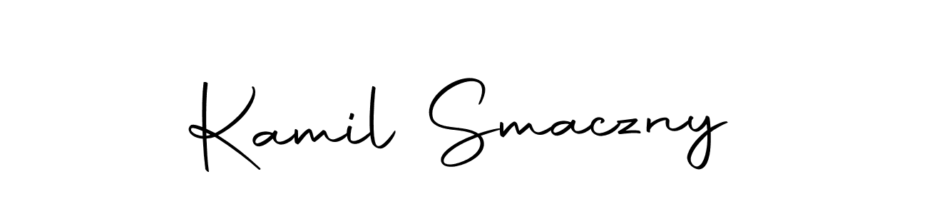 Make a beautiful signature design for name Kamil Smaczny. Use this online signature maker to create a handwritten signature for free. Kamil Smaczny signature style 10 images and pictures png