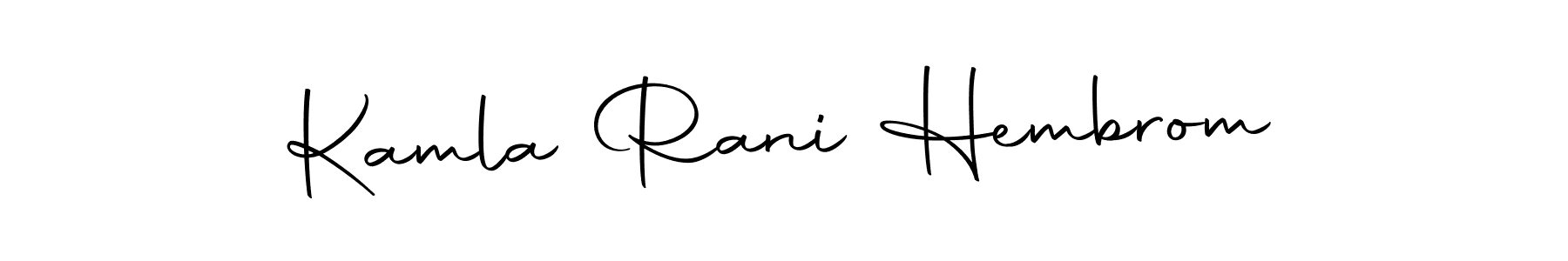 You should practise on your own different ways (Autography-DOLnW) to write your name (Kamla Rani Hembrom) in signature. don't let someone else do it for you. Kamla Rani Hembrom signature style 10 images and pictures png