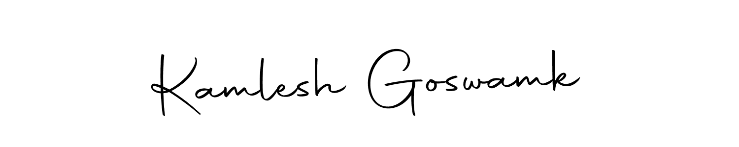 Make a beautiful signature design for name Kamlesh Goswamk. With this signature (Autography-DOLnW) style, you can create a handwritten signature for free. Kamlesh Goswamk signature style 10 images and pictures png