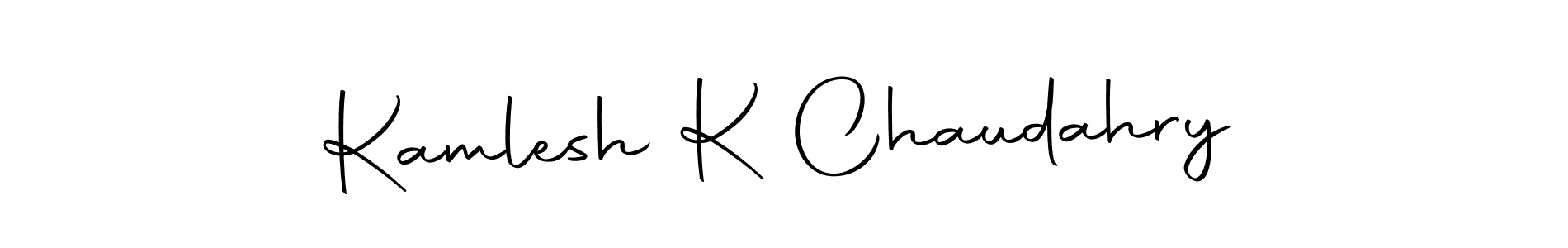 You can use this online signature creator to create a handwritten signature for the name Kamlesh K Chaudahry. This is the best online autograph maker. Kamlesh K Chaudahry signature style 10 images and pictures png