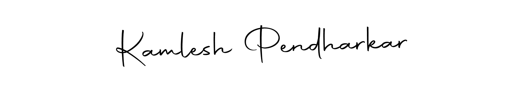 How to make Kamlesh Pendharkar name signature. Use Autography-DOLnW style for creating short signs online. This is the latest handwritten sign. Kamlesh Pendharkar signature style 10 images and pictures png