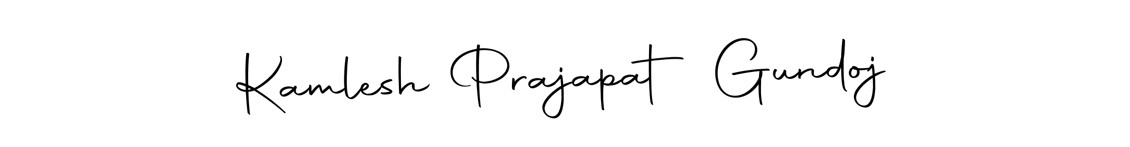 How to make Kamlesh Prajapat Gundoj name signature. Use Autography-DOLnW style for creating short signs online. This is the latest handwritten sign. Kamlesh Prajapat Gundoj signature style 10 images and pictures png