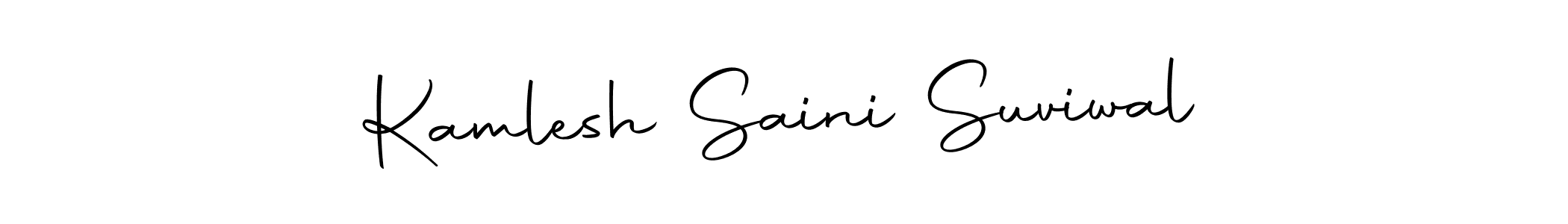 Design your own signature with our free online signature maker. With this signature software, you can create a handwritten (Autography-DOLnW) signature for name Kamlesh Saini Suviwal. Kamlesh Saini Suviwal signature style 10 images and pictures png