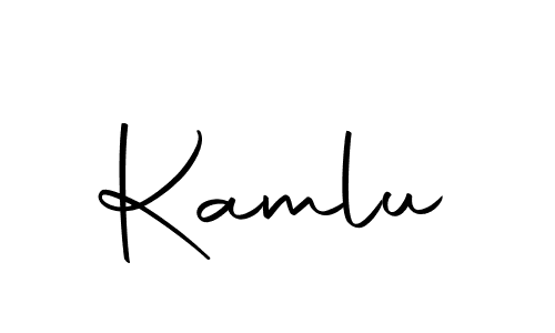 Use a signature maker to create a handwritten signature online. With this signature software, you can design (Autography-DOLnW) your own signature for name Kamlu. Kamlu signature style 10 images and pictures png