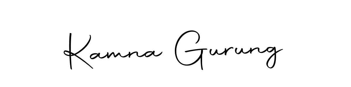 Design your own signature with our free online signature maker. With this signature software, you can create a handwritten (Autography-DOLnW) signature for name Kamna Gurung. Kamna Gurung signature style 10 images and pictures png