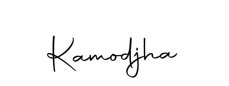 You should practise on your own different ways (Autography-DOLnW) to write your name (Kamodjha) in signature. don't let someone else do it for you. Kamodjha signature style 10 images and pictures png