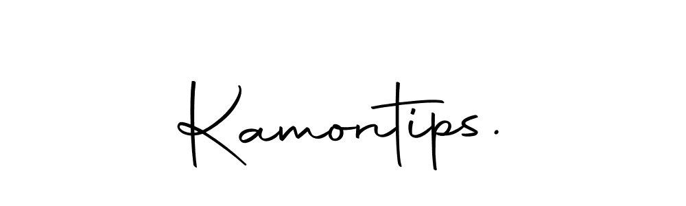 Design your own signature with our free online signature maker. With this signature software, you can create a handwritten (Autography-DOLnW) signature for name Kamontips.. Kamontips. signature style 10 images and pictures png