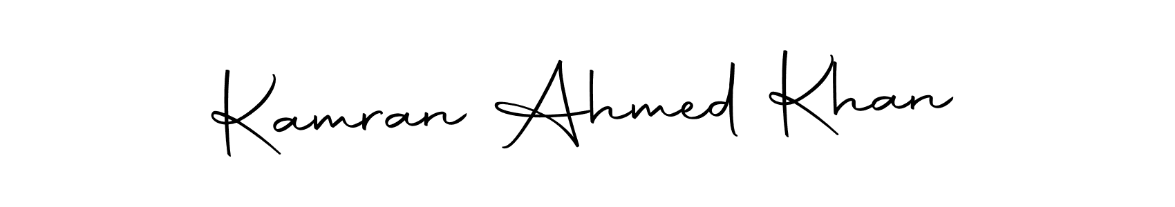 Create a beautiful signature design for name Kamran Ahmed Khan. With this signature (Autography-DOLnW) fonts, you can make a handwritten signature for free. Kamran Ahmed Khan signature style 10 images and pictures png