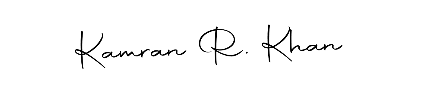 Create a beautiful signature design for name Kamran R. Khan. With this signature (Autography-DOLnW) fonts, you can make a handwritten signature for free. Kamran R. Khan signature style 10 images and pictures png