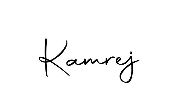 Use a signature maker to create a handwritten signature online. With this signature software, you can design (Autography-DOLnW) your own signature for name Kamrej. Kamrej signature style 10 images and pictures png