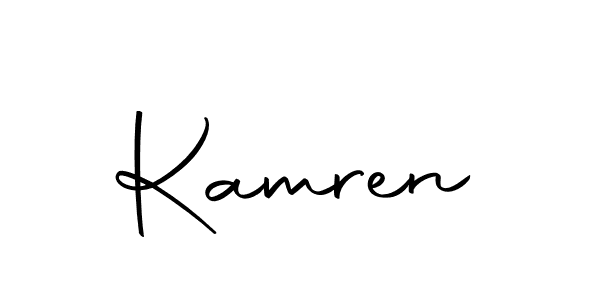 Use a signature maker to create a handwritten signature online. With this signature software, you can design (Autography-DOLnW) your own signature for name Kamren. Kamren signature style 10 images and pictures png