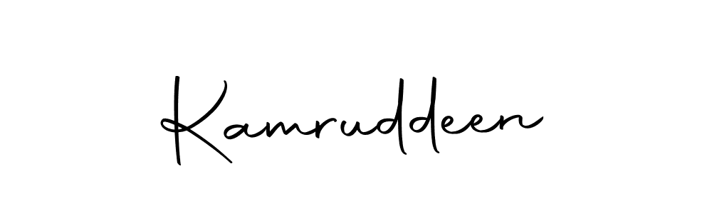 Create a beautiful signature design for name Kamruddeen. With this signature (Autography-DOLnW) fonts, you can make a handwritten signature for free. Kamruddeen signature style 10 images and pictures png