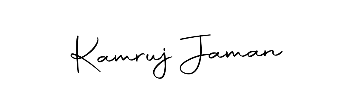 The best way (Autography-DOLnW) to make a short signature is to pick only two or three words in your name. The name Kamruj Jaman include a total of six letters. For converting this name. Kamruj Jaman signature style 10 images and pictures png