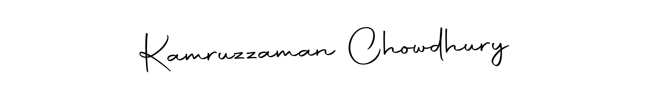 How to make Kamruzzaman Chowdhury name signature. Use Autography-DOLnW style for creating short signs online. This is the latest handwritten sign. Kamruzzaman Chowdhury signature style 10 images and pictures png